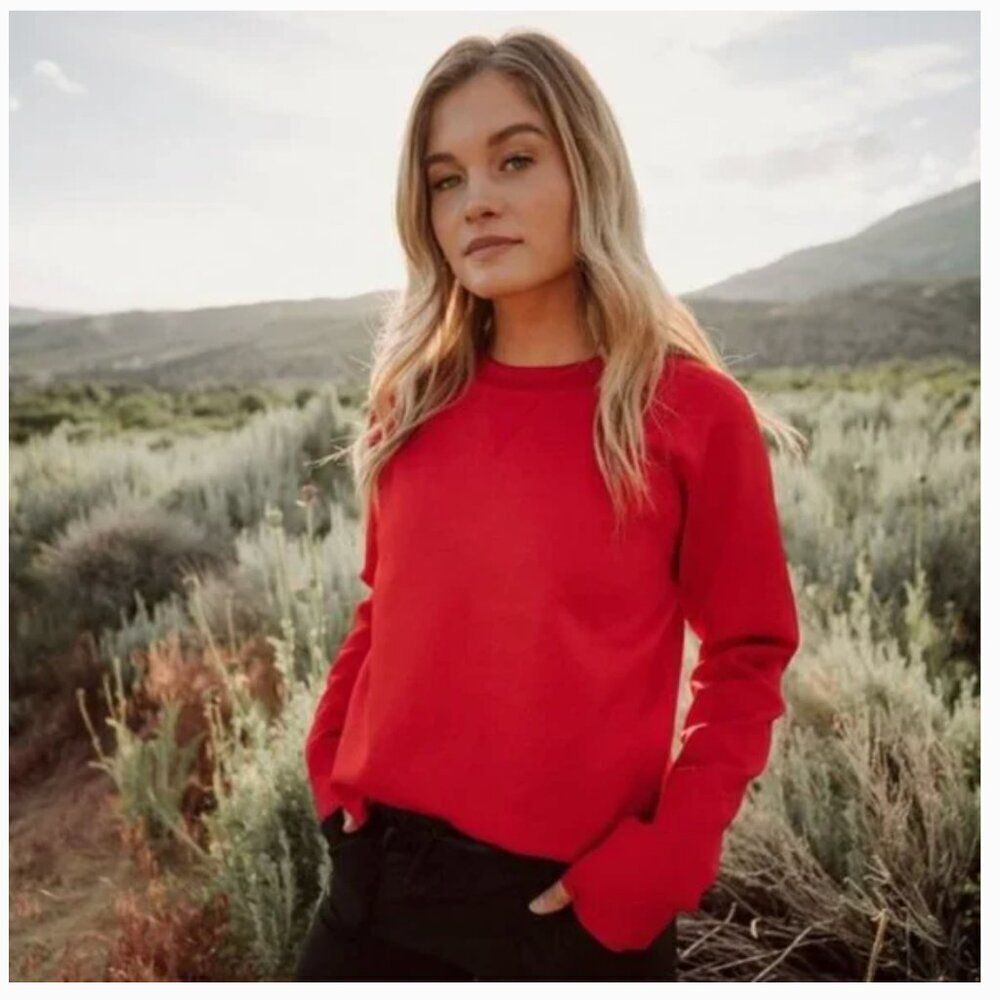 Albion Fit Neo Crop Sweatshirt Red XS